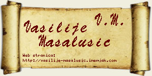 Vasilije Masalušić vizit kartica